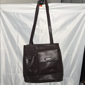 Elegant Brown Leather Tote Bag